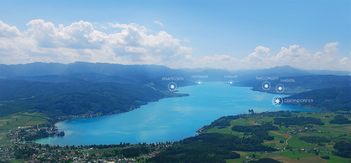 Karte Attersee Hotels